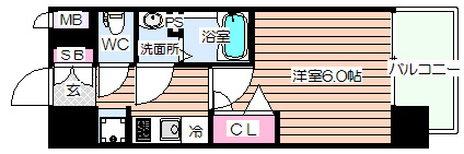 【間取り】 | プレサンス大阪天満リバーシア