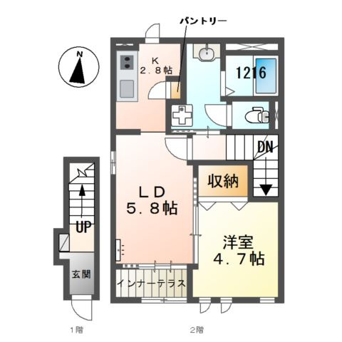 アンジェ大谷の間取り