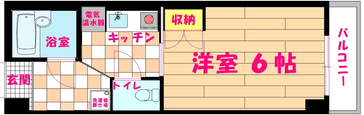 PANBROSⅤ（パンブロス５）の間取り|広すぎず狭すぎずで一人暮らしにピッタリ