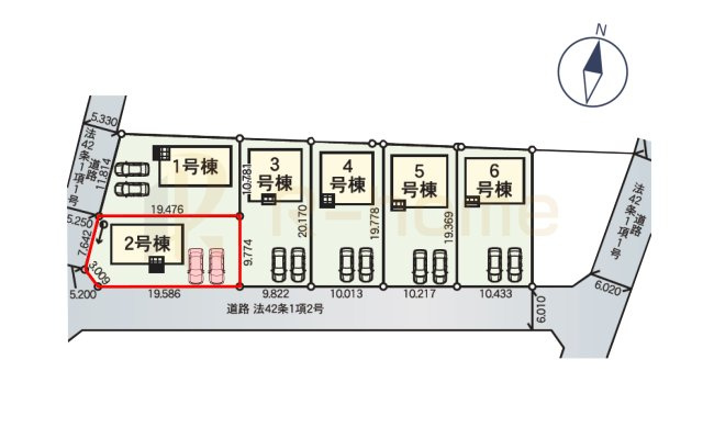 東茨城郡茨城町前田第6　新築戸建て　2号棟の区画図|大きなお買い物だからこそ、メリット・デメリットを伝えさせて頂きます。
R-homeにお任せください♪