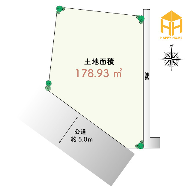 尼崎市塚口町4丁目建築条件無売土地の土地図|阪急「塚口」駅徒歩10分の交通至便◎南西側に接道のため陽当り通風良好です。
皆様からのご連絡を心よりお待ちしております。