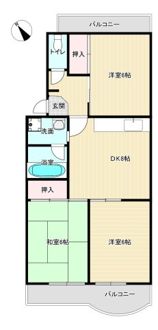 【間取り】 | サンパーク幕張台 | 3DK