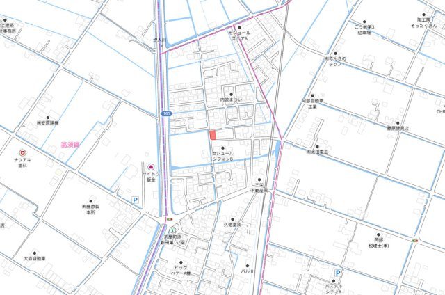倉敷市茶屋町　1区画の地図