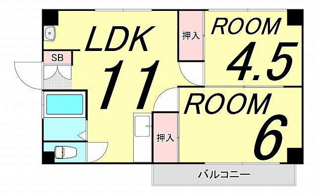 東洋コーポラスの間取り