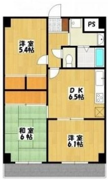 【間取り】 | 盛大パレス | 全室振り分けタイプ