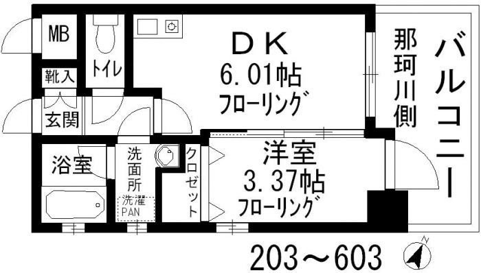 ヴィーブル天神南の間取り