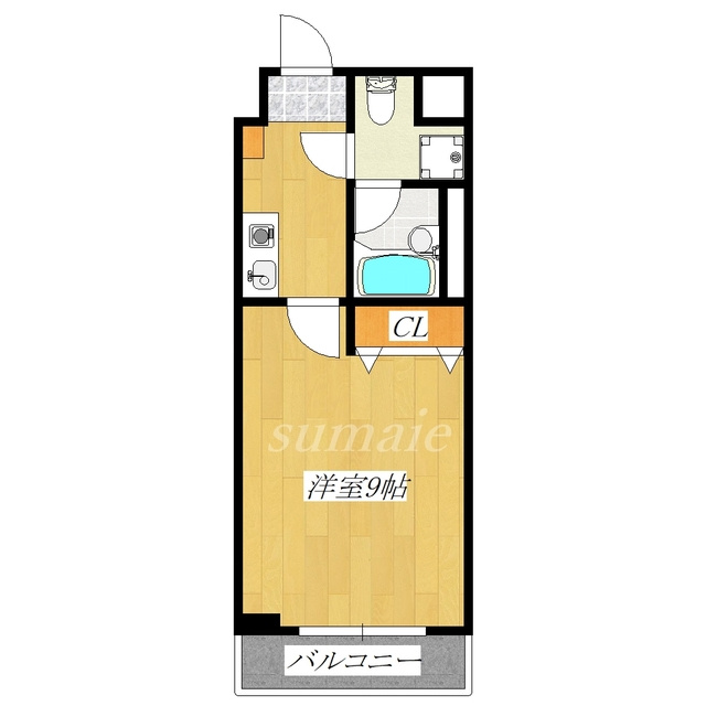 秀華六番館の間取り|フローリングのお部屋です♪