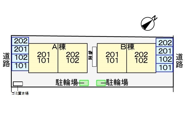 アマリュ－ジュＦ・Ｂの区画図