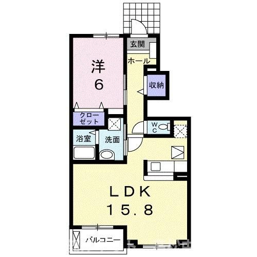【間取り】 | エトアール１８Ｂ