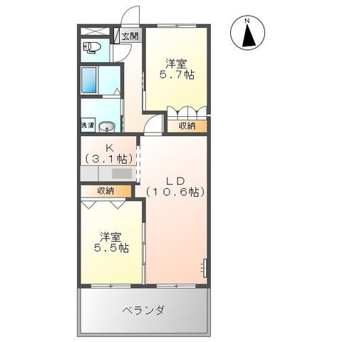 グレース・シャトー・エマⅡの間取り