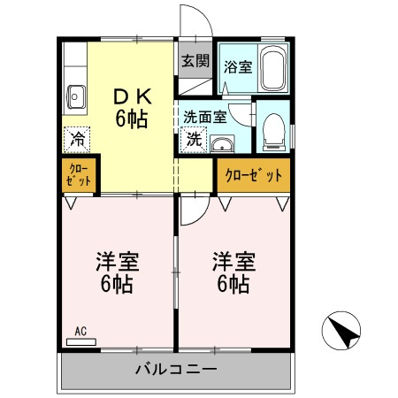 セジュール東和田の間取り