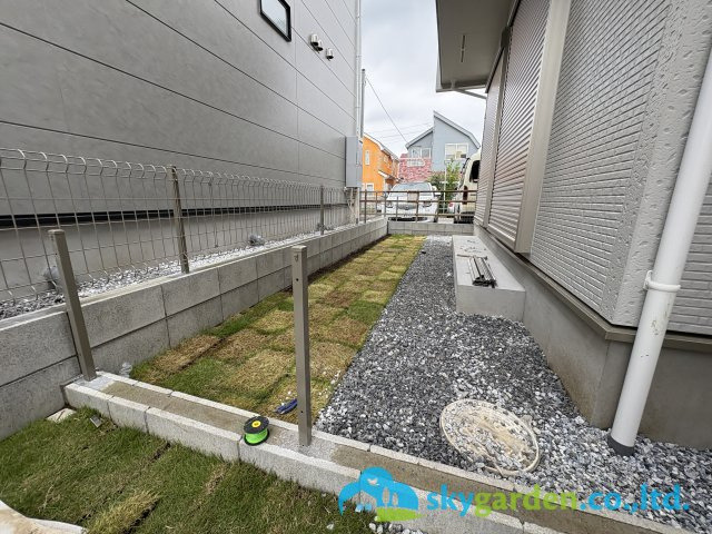 茅ヶ崎市東海岸南6丁目　新築戸建　全３棟１号棟の庭|お庭も活用できます