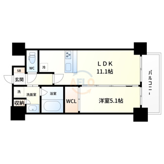 【間取り】 | esteOeste難波元町 | esteOeste難波元町（エステオエステナンバモトマチ）　間取り
