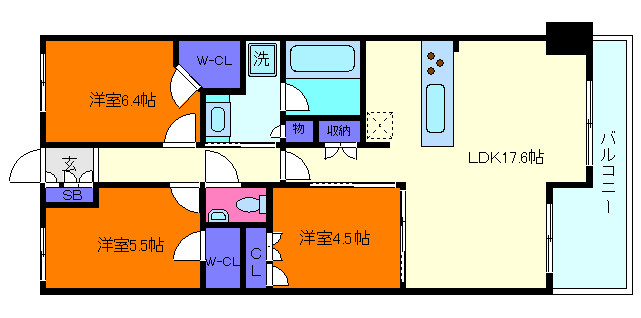 パークシュロス芦屋の間取り
