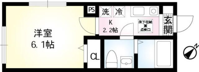 横浜市磯子区杉田３丁目のアパートの間取り