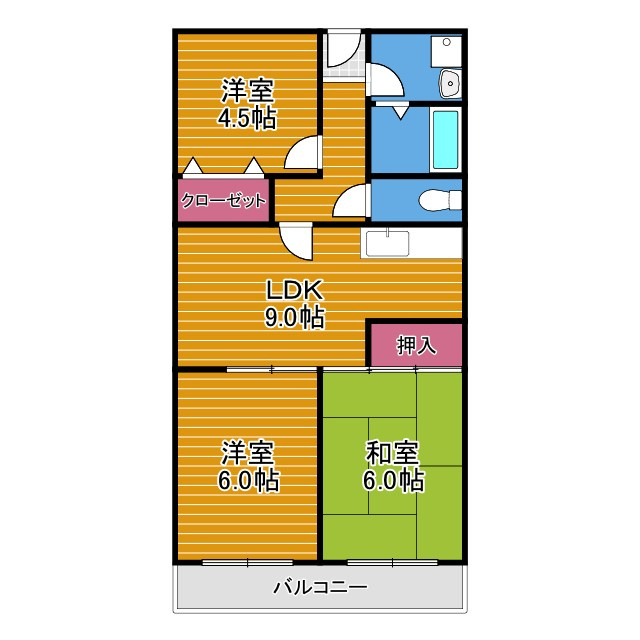 新栄プロパティー峰塚の間取り