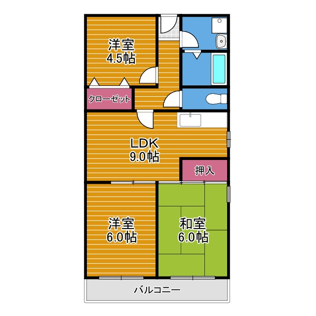 新栄プロパティー峰塚の間取り