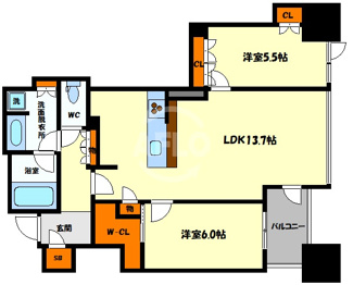 【間取り】 | プレミストタワー靱本町　明治小学校区 | プレミストタワー靭本町　間取り　