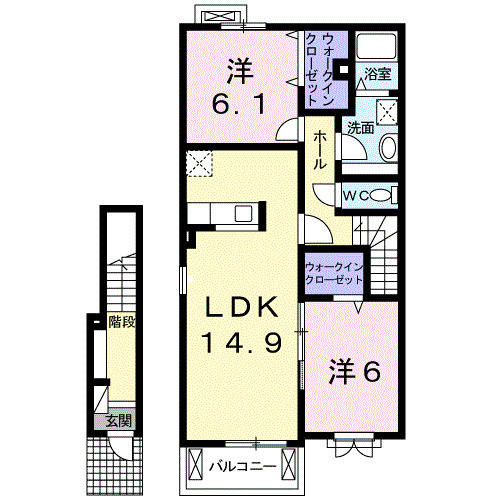 【間取り】 | コート　デ　マグノリアⅢ
