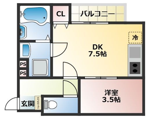 THE　NOBLES　花畑駅前の間取り