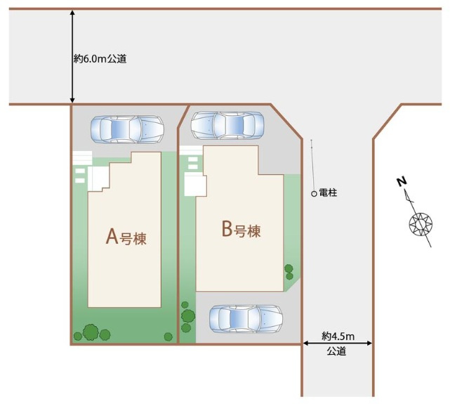 市川市国府台４丁目３５５９番の区画図