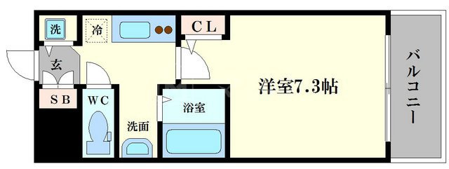 プレサンス難波南アーバニッシュの間取り