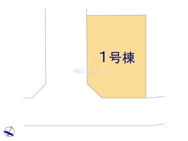 上尾市平塚1丁目　4期　新築一戸建て　ブルーミングガーデン　01の区画図|1号棟