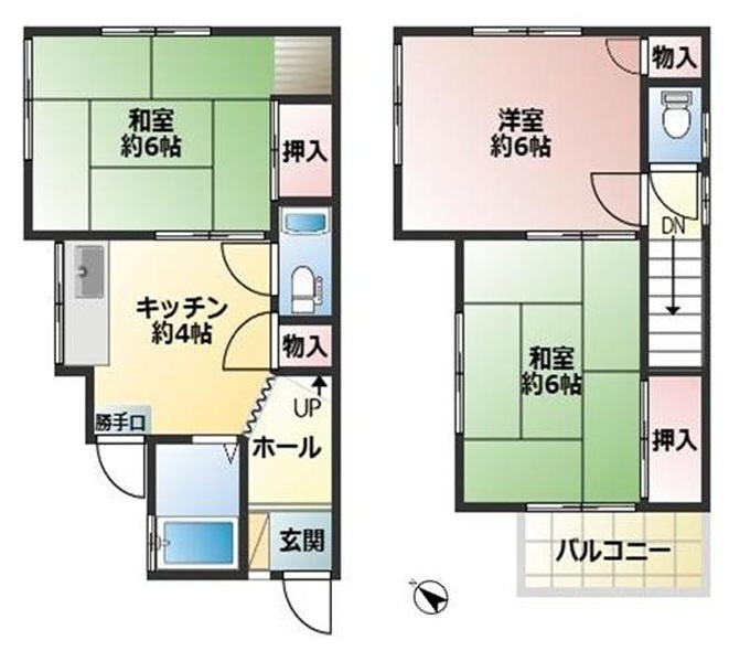加古郡播磨町北野添１丁目　　　JR「土山駅」徒歩2分の間取り
