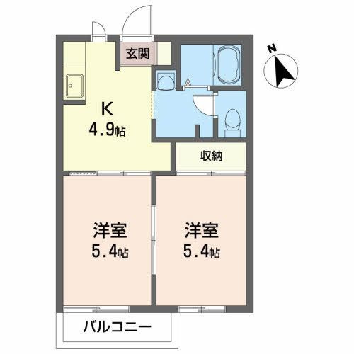 コートラックス Ａの間取り