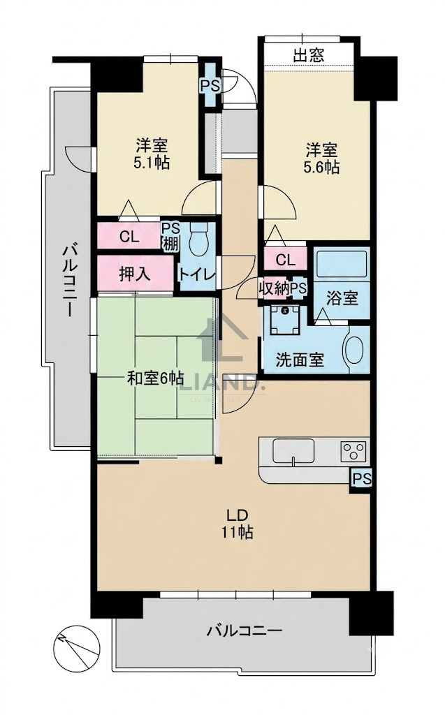 グラン・コート薬院　警固小学校区の間取り|グラン・コート薬院