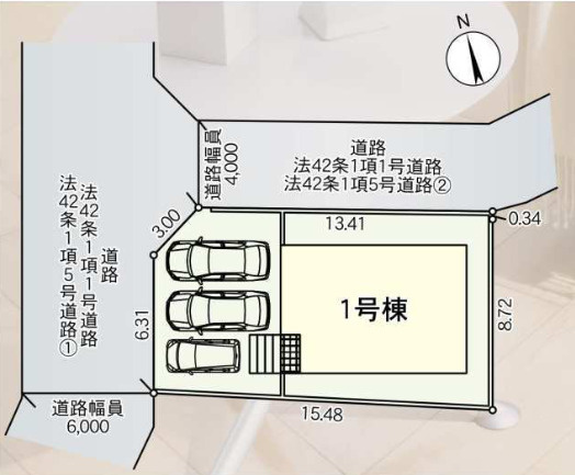 盛岡市中堤町の区画図