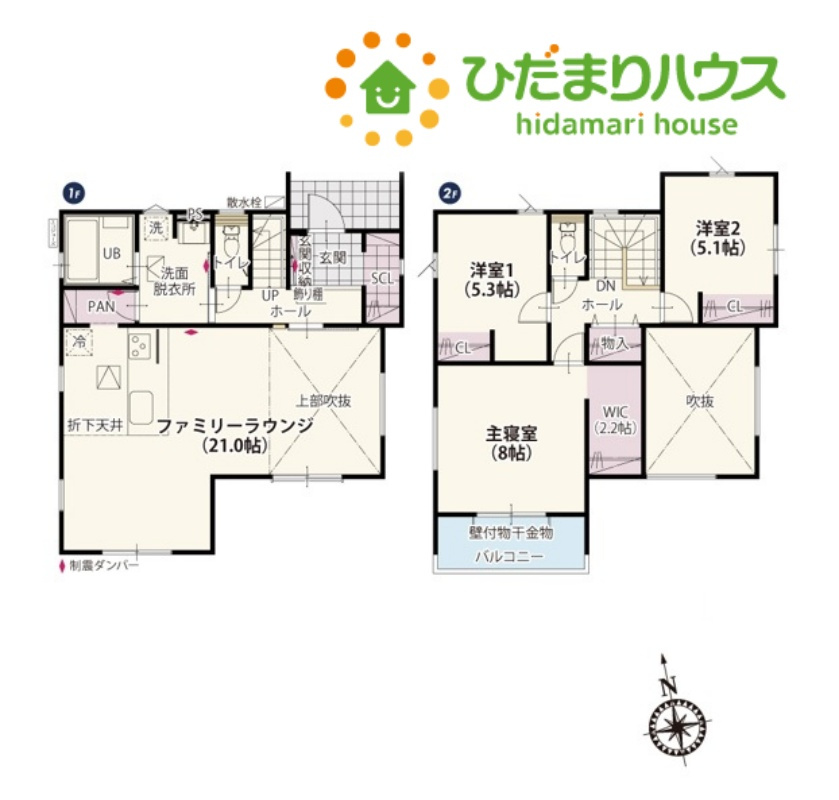 熊谷市妻沼　第5期　新築一戸建て　クライン　01の間取り