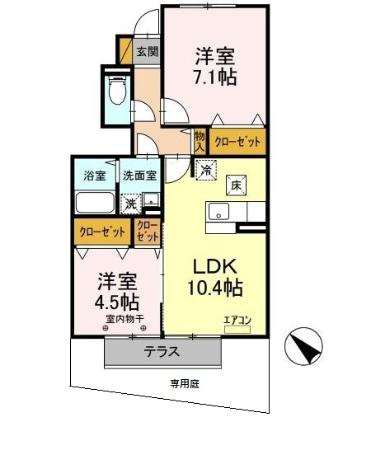 アシェルガーデンの間取り