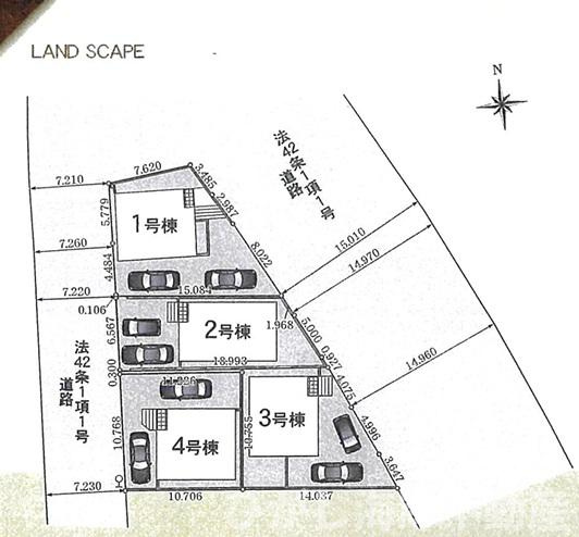 平塚市四之宮5丁目　新築戸建　全4棟の区画図|対象3号棟
