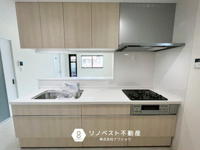 東大阪市岩田町1丁目　G号地のキッチン|作業スペースが十分に確保されております◎
収納も十分についており使い勝手が良いです。