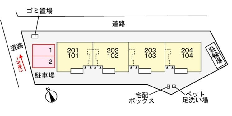 グレイスヴィラ　　　旧）久米川町４丁目アパートの駐車場|※同仕様イメージ写真です※