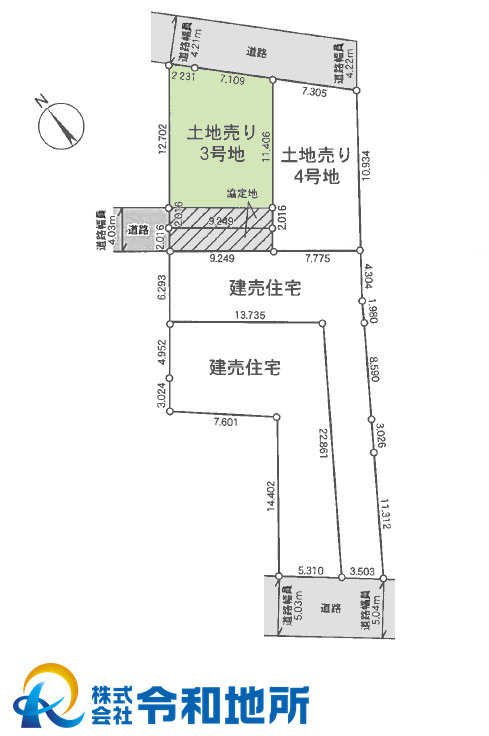 売地　高座郡寒川町小谷3丁目の土地図