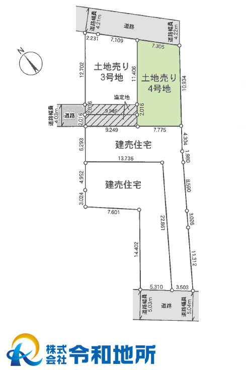 売地　高座郡寒川町小谷3丁目の土地図