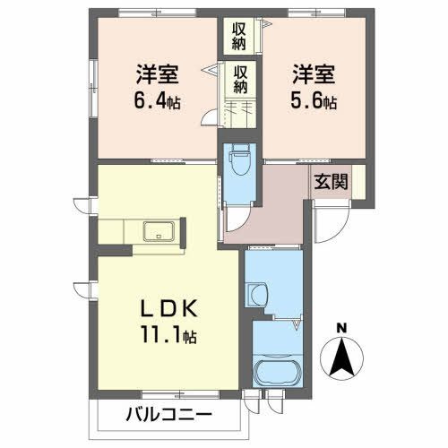 シャーメゾン藤 Ａの間取り