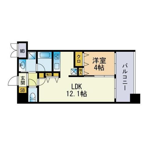 センターコート博多駅南の間取り