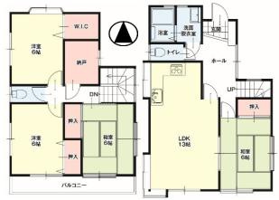羽生市南1期　中古一戸建ての間取り|全居室収納！タンス要らずのWIC完備！物の置き場に困らない間取りです♪