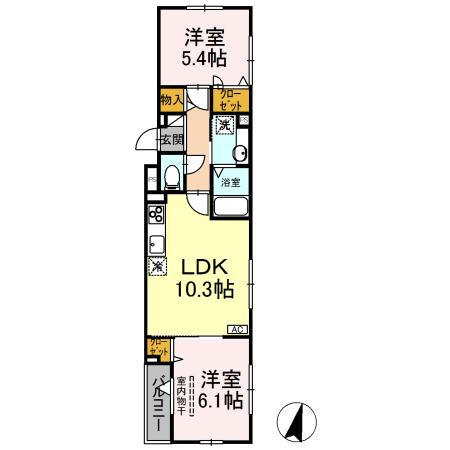 （仮）D-room緑町2丁目の間取り
