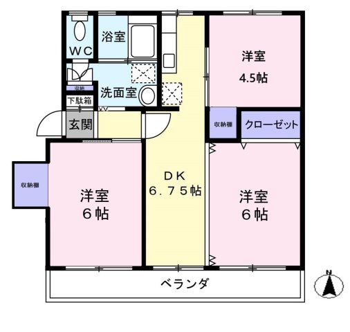 アイフィールド大泉　Ａ棟の間取り
