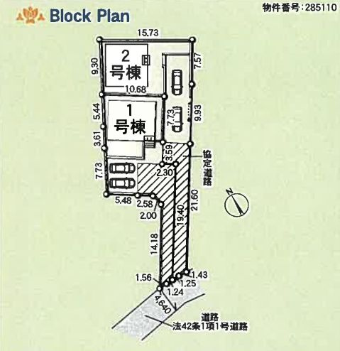 厚木市下荻野新築戸建て　第19-1号棟の区画図|配置図「厚木市下荻野新築戸建て」