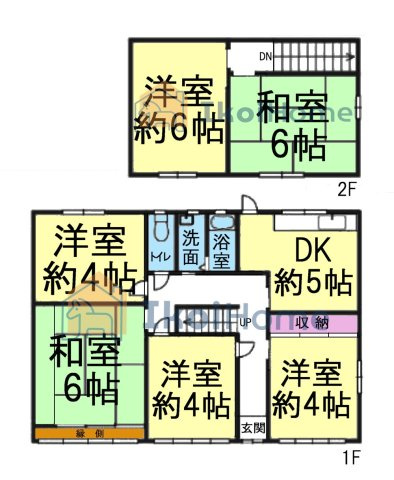 神戸市西区岩岡町岩岡　中古戸建の間取り|●年中無休：当日予約可●広々6DKの間取り！倉庫も2つございます！
