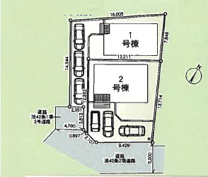 平塚市南金目第20　新築戸建　全2棟2号棟の区画図