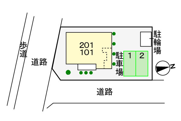 ウィステリア西砂Ⅲの区画図