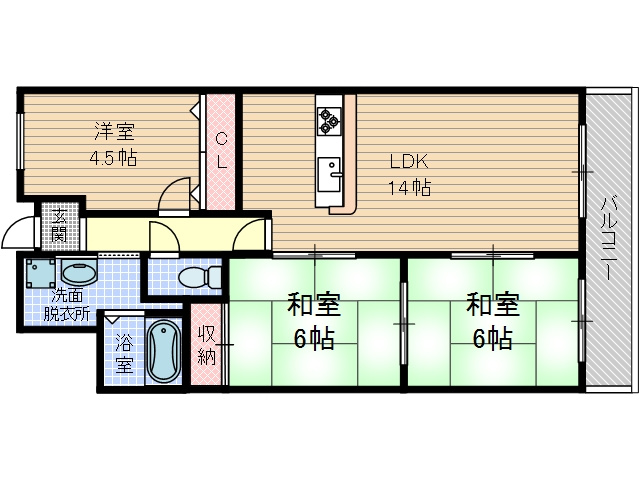 【間取り】 | 若園11番館