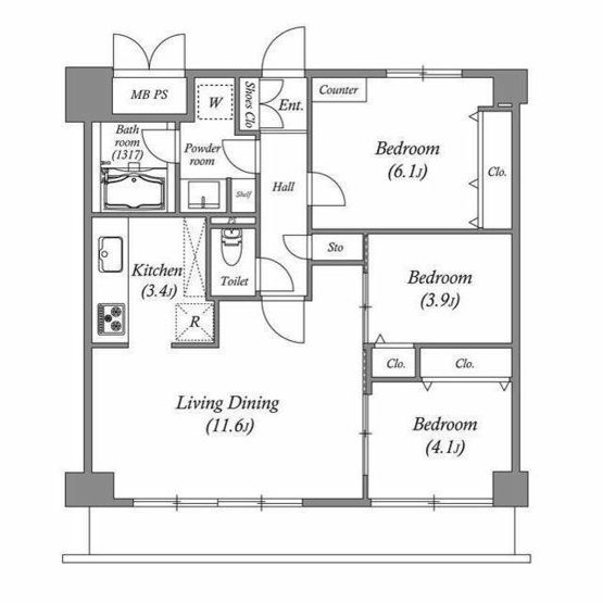 【間取り】 | ＤｅＬＣＣＳ亀戸Ⅱ