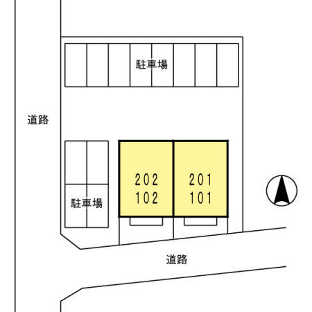 ハイツせみじま　Ｃの区画図
